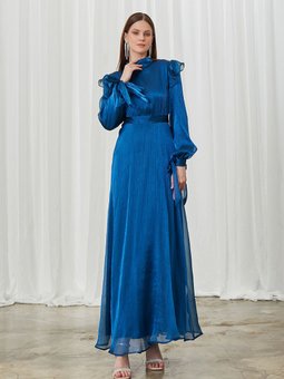 Lacivert Mira Abiye Elbise