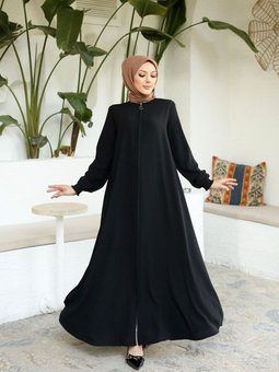 Medine Ipeği Mevlana Kloşlu Yazlık Ferace Abaya