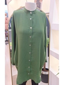 İnvee Hakim Yaka Caz Tunik 6941 Yeşil