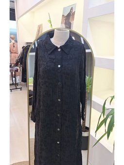 İnvee Yaka Detayli İnce Kumaş Kap 6981 Siyah