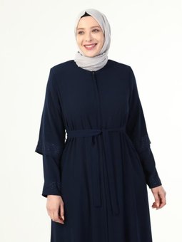 Kolu Taşlı Yazlık Büyük Beden Ferace