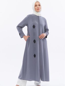 Taşlı Büyük Beden Yazlık Ferace