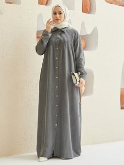 Büyük Beden Gri Ferace