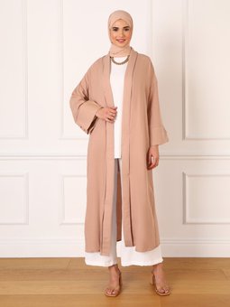 Aerobin Rahat Kalıp Kaftan Koyu Bej Ferace
