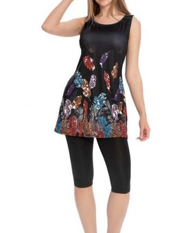 Siyah Likralı Sıfır Kol Alt Detay Mayo