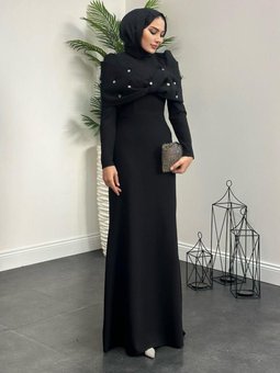 Tasarım Abiye Elbise Siyah