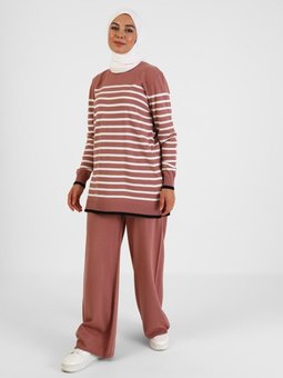 Esnek Triko Pantolon Soğan Kabuğu
