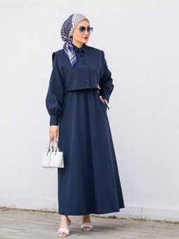 Üst Cepken Detaylı İkili Elbise Laci