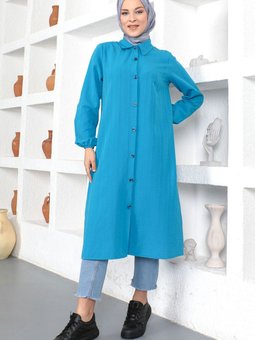 Uzun Boy Tunik Tsd230359 Mavi