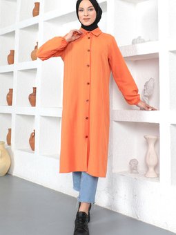 Uzun Boy Tunik Tsd230359 Turuncu
