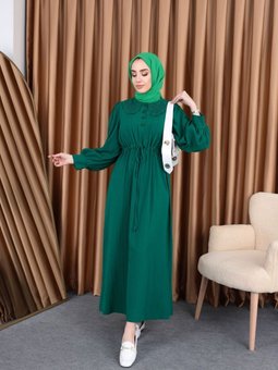 Dantel Yakalı Elbise