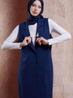 Broş Detaylı Yelek 44658