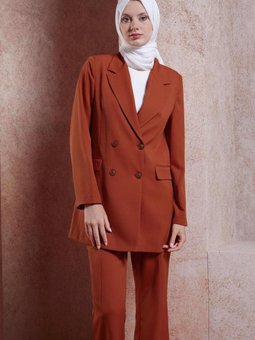 Kruvaze Yaka Blazer Ceket 44648
