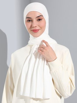 Penye Kırık Beyaz Şal