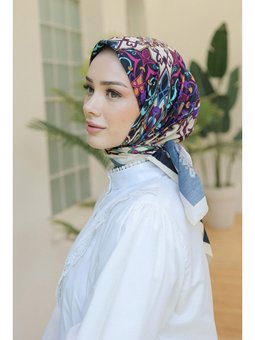 Derlin Desenli Soft Bej Eşarp