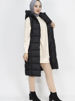 Siyah Cepli Dolum Şişme Yelek