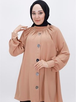 Taş Jessıca Kumaş Ayna Düğme Detaylı Tunik