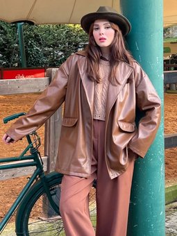 Deri Kahverengi Ceket