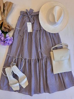 Mor Beyaz Pötikare Kat Kat Etek