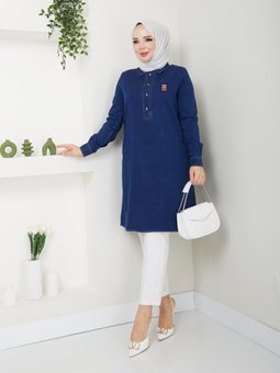 Ince Dökümlü Spor Kot Yazlık Tunik Giyçık 61002