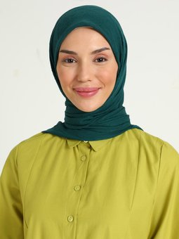 Bambu Kraş Zümrüt Yeşili Eşarp