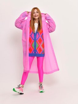 Pembe Bf001 Help Renkli Yağmurluk