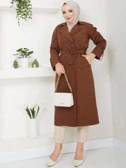 Mevsimlik Kışlık Trençkot İçi Kürklü Astarlı 20245