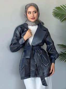 Taşlı Broker Ceket Lacivert