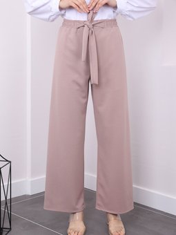 Vizon Yüksek Bel Bol Paça Pantolon