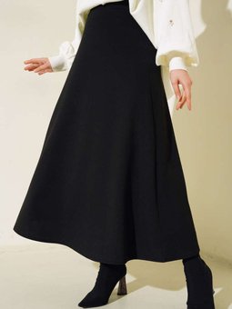 Siyah Kiloş Uzun Etek