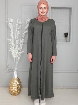 Yazlık Fermuarlı Namaz Elbisesi Sabahlık