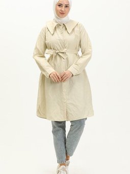 Açık Yeşil Kuşaklı Keten Tunik