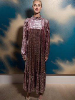 Bordo Pul Payetli Abiye Elbise