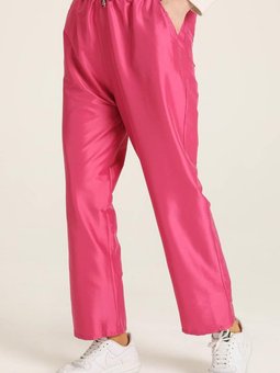 Fuşya Cepli Bol Paça Pantolon