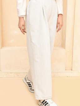 Gri Bol Paça Kot Pantolon