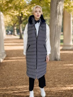 Gri Kapuşonlu Şişme Yelek