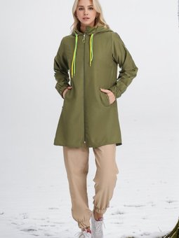 Haki Kapüşonlu Kap