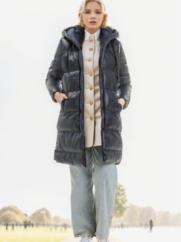 Lacivert Kapüşonlu Kemerli Şişme Yelek