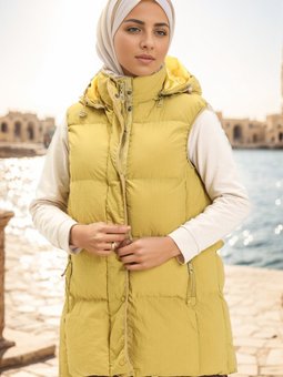 Sarı Kapüşonlu Şişme Yelek