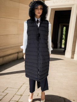 Siyah Kapuşonlu Şişme Yelek