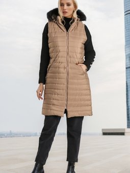 Vizon Fermuarlı Kapitone Yelek