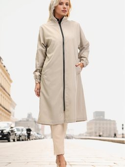 Vizon Kapüşonlu Cepli Kap