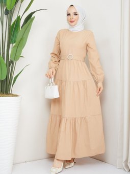 Bej Elvan Elbise
