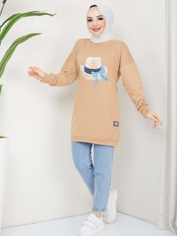 Camel Menekşe Tunik