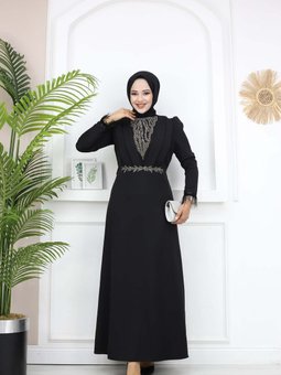 Havva Abiye Elbise Siyah