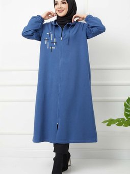 İndigo İkiiplik Kap