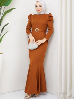 Kiremit Akşın Abiye Elbise