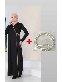 Yandan Bağlamalı Namaz Elbisesi Ve 99'luk İnci Tesbih