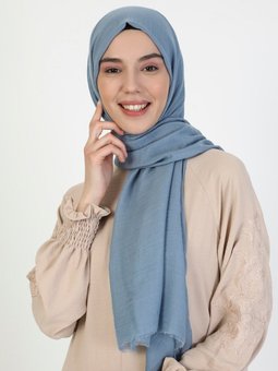 Jazz Soft Buz Mavi Şal