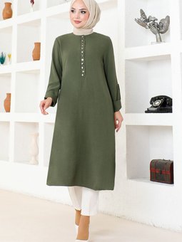 Düğmeli Tunik Mpk320 Haki